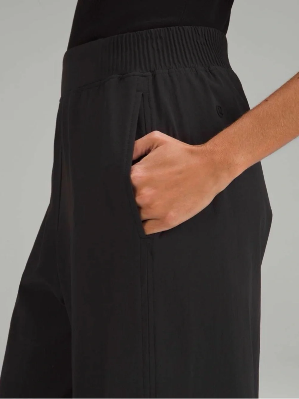 lululemon athletica Black High-Rise Wide-Leg Stretch Pants